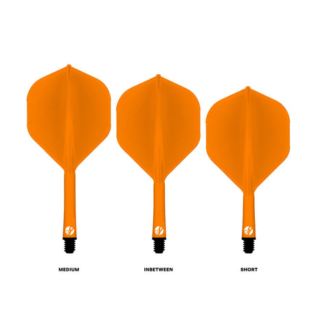 Shot Flight Deck - One Piece Dart Flight and Shaft System - Orange