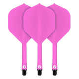 Shot Flight Deck - One Piece Dart Flight and Shaft System - Pink