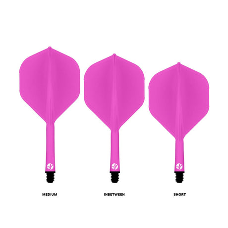 Shot Flight Deck - One Piece Dart Flight and Shaft System - Pink