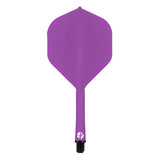 Shot Flight Deck - One Piece Dart Flight and Shaft System - Purple