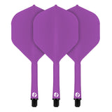 Shot Flight Deck - One Piece Dart Flight and Shaft System - Purple