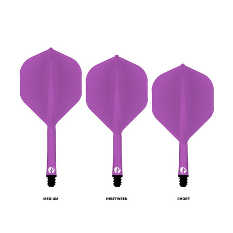 Shot Flight Deck - One Piece Dart Flight and Shaft System - Purple