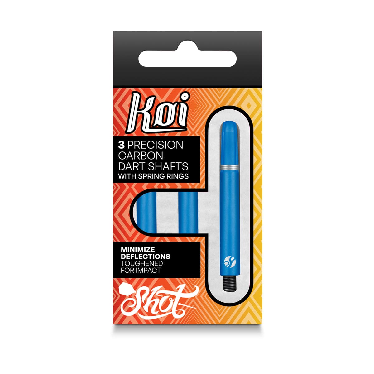 Shot Koi Carbon Dart Shafts - with Springs - Blue