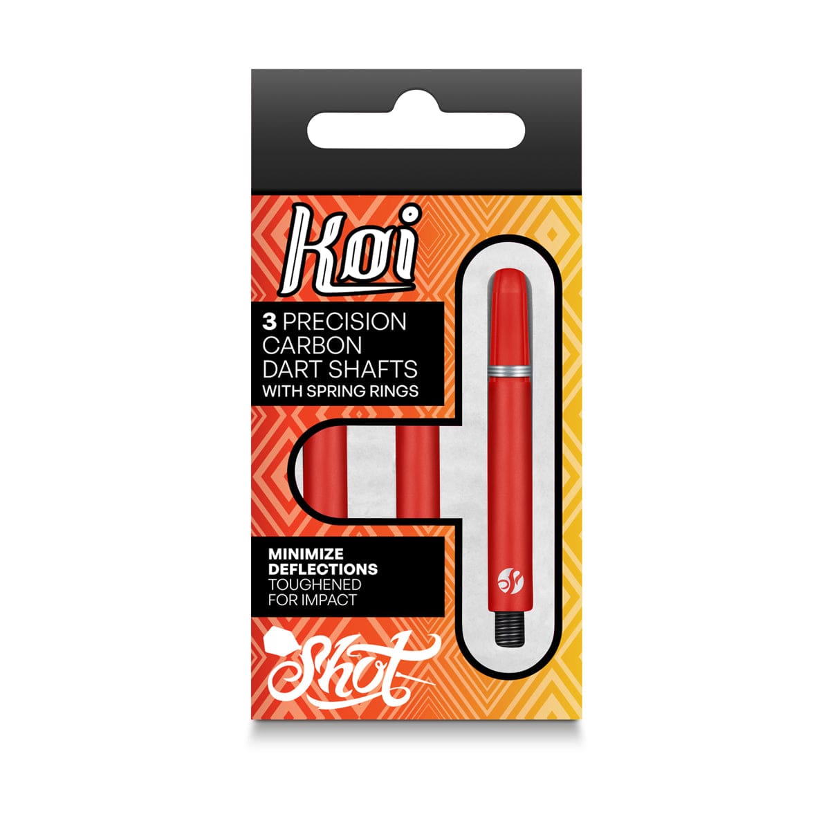 Shot Koi Carbon Dart Shafts - with Springs - Red