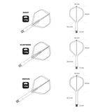 Shot Flight Deck - One Piece Dart Flight and Shaft System - White