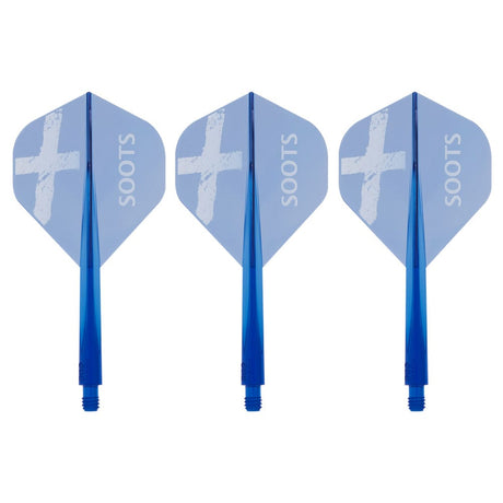 Condor AXE Dart Flights - Standard - Alan Soutar - Soots - Clear Blue