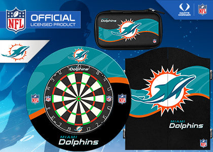 Miami Dolphins Dart Cabinet Set 