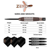 Mission Zero Darts - Steel Tip - 98% Tungsten - Bronze PVD