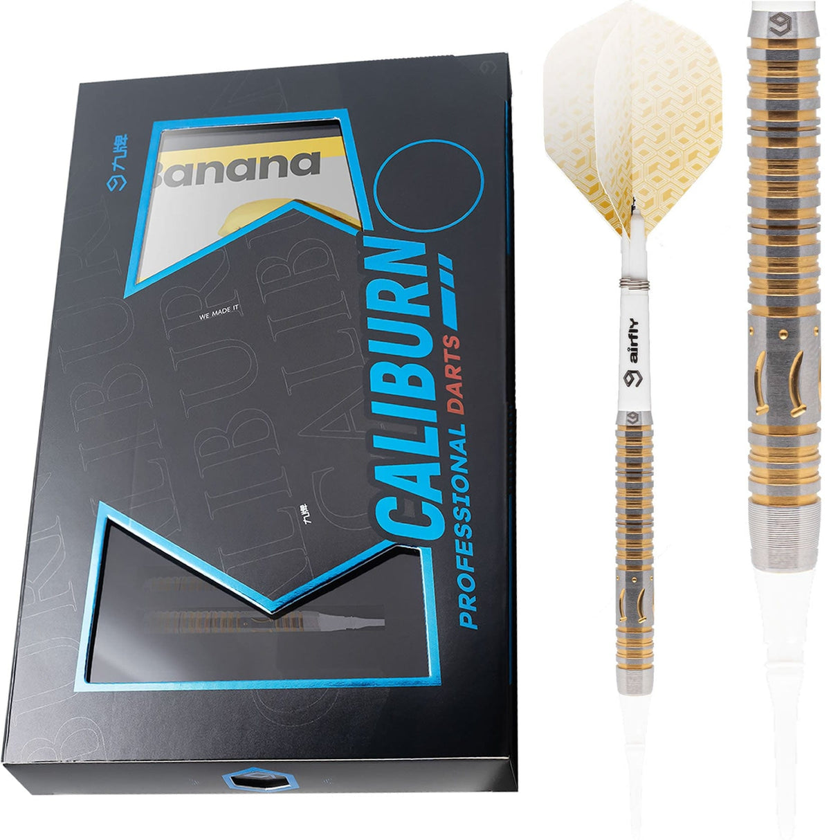 Caliburn Player Darts - Soft Tip - 90% - Gold Titanium - Banana 21g