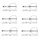 Cuesoul Rost T19 Carbon Fibre - Integrated Dart Shaft and Flights - Big Wing - Orange