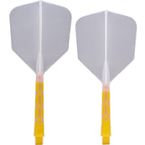 Cuesoul Rost T19 Integrated Dart Shaft and Flights - Big Wing - Yellow with Clear Flight