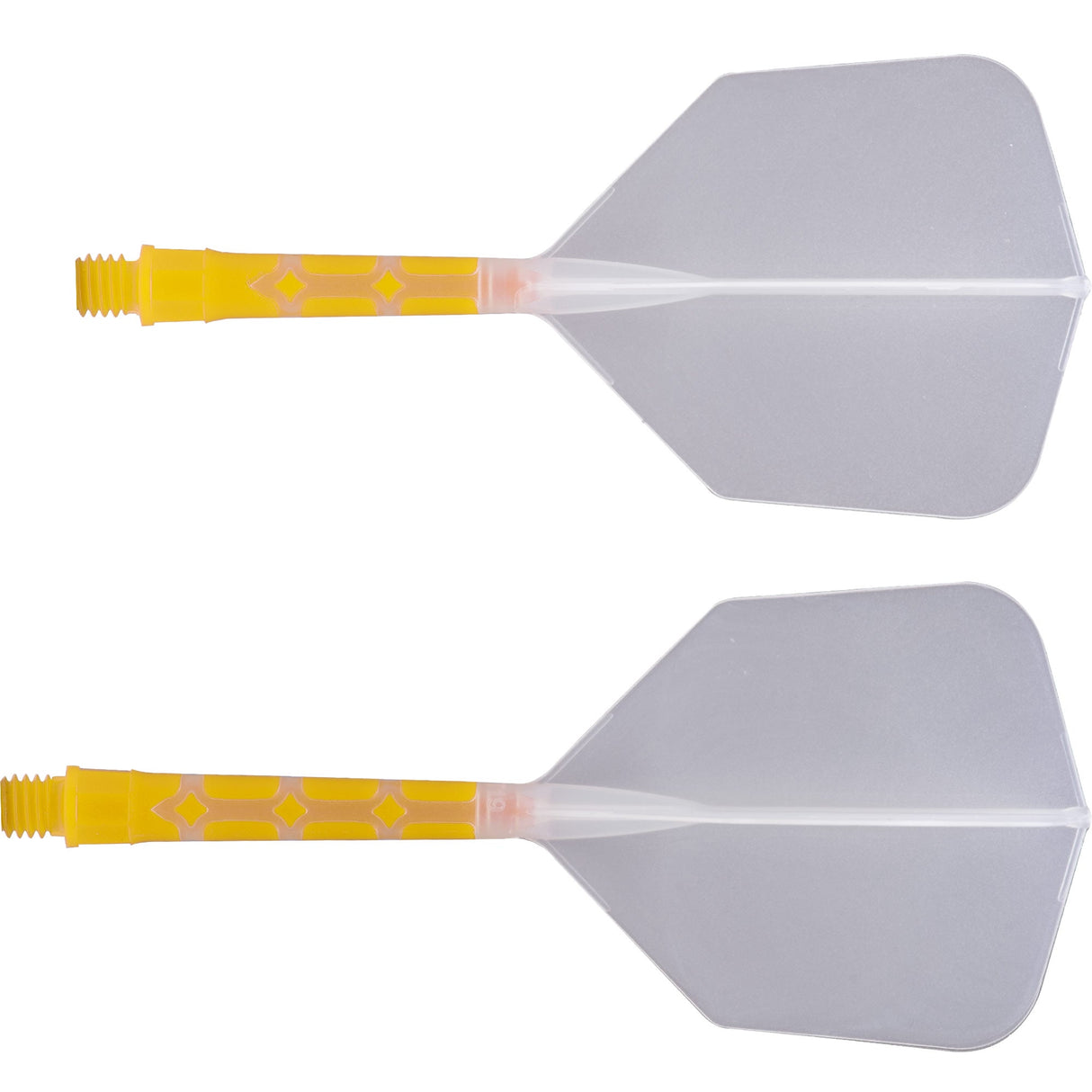 Cuesoul Rost T19 Integrated Dart Shaft and Flights - Big Wing - Yellow with Clear Flight