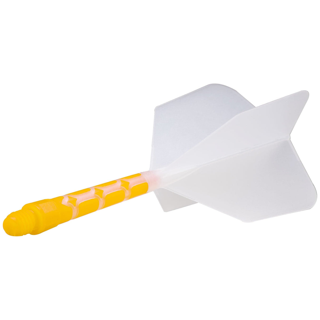 Cuesoul Rost T19 Integrated Dart Shaft and Flights - Big Wing - Yellow with Clear Flight