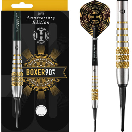 Harrows Boxer Darts - Soft Tip - 90% - Anniversary Edition - Bomb 18g