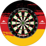 Mission Dartboard Surround - Deutschland Design - Black - Brush Stroke