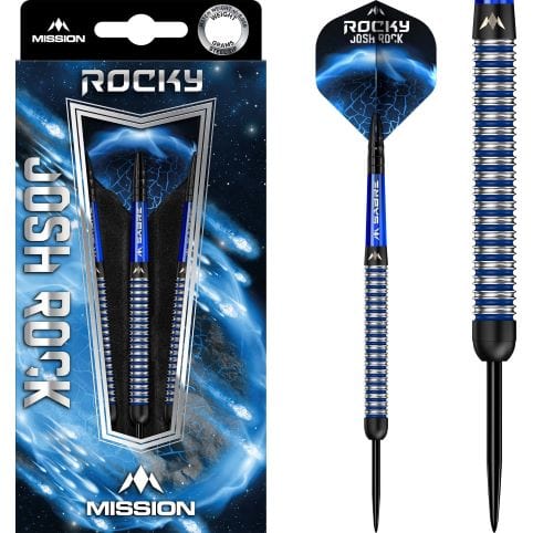 Mission Josh Rock Darts - Steel Tip - The Rock - Black & Blue