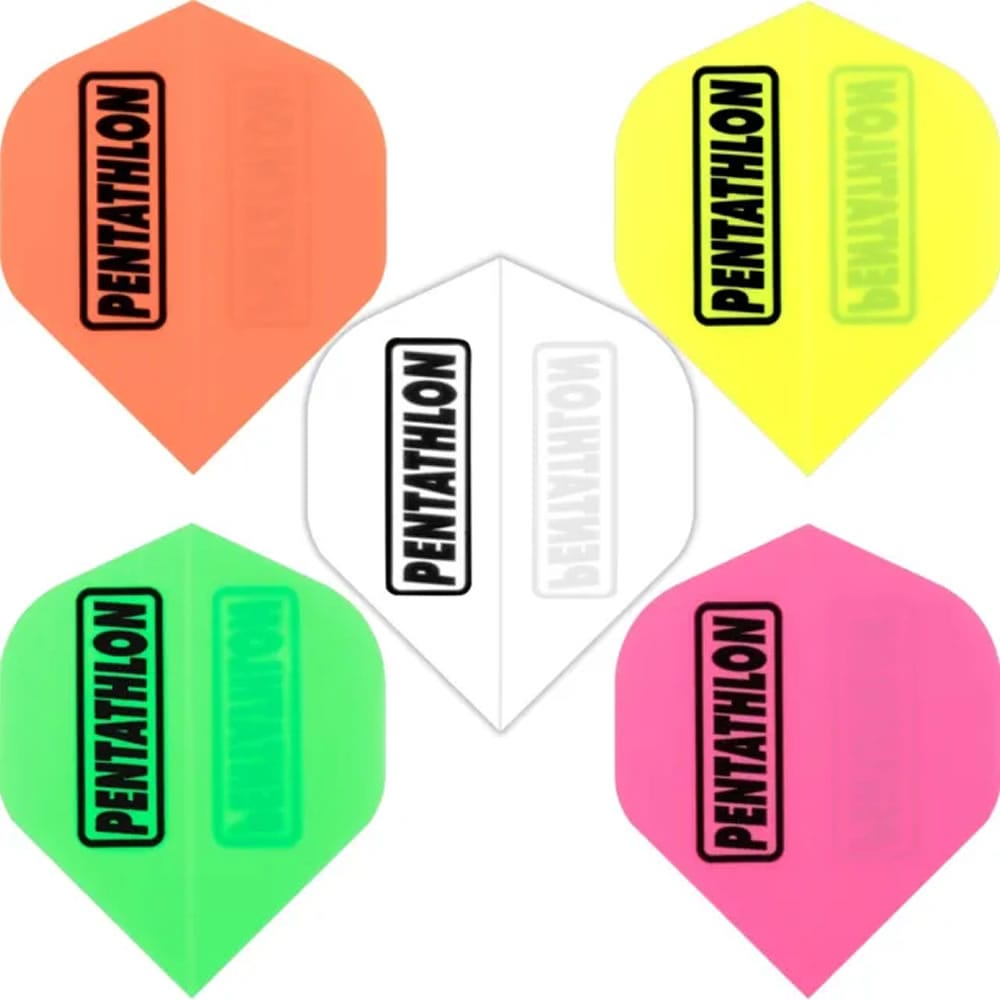 Dart Flights - Pentathlon Colours - Extra Strong - Std