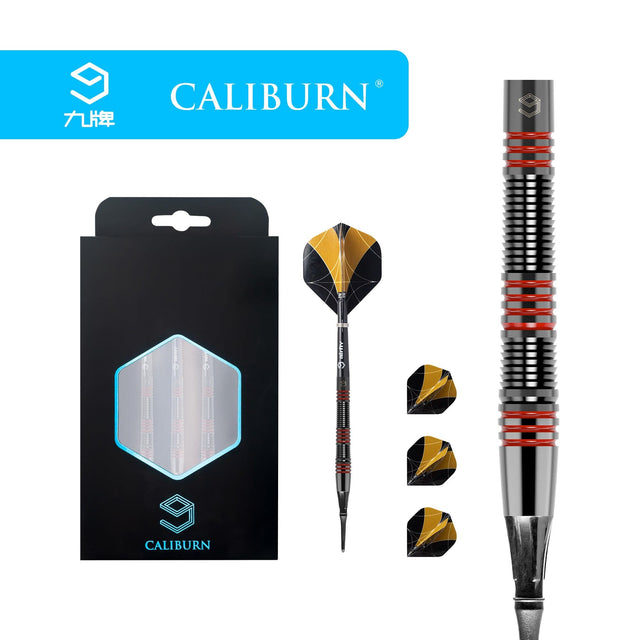 Caliburn The Rock Darts - Soft Tip - 90% - Black & Red