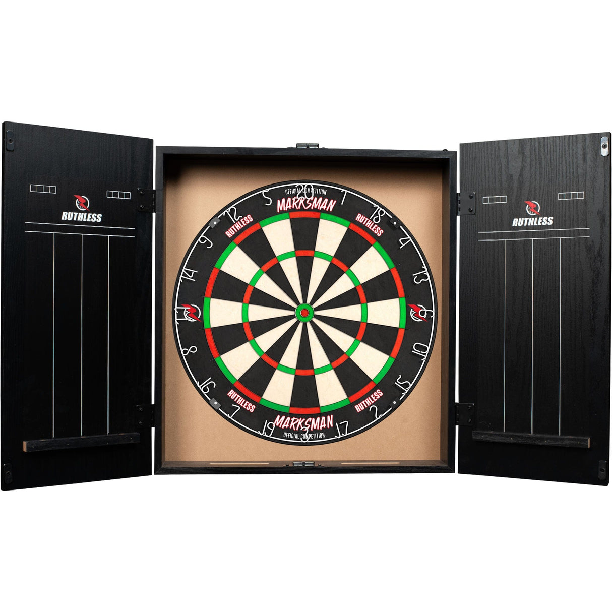 Ruthless Dartboard Cabinet - Square Design - RipTorn - Black & Blue