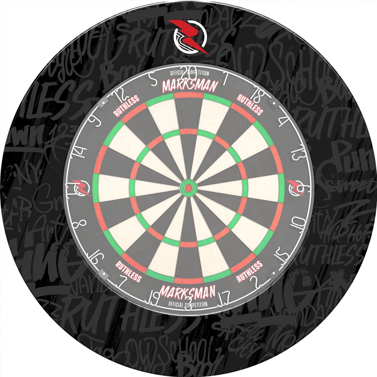 Ruthless Dartboard Surround - Professional - Graffiti Grey