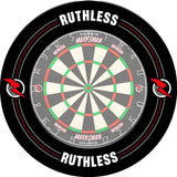 Ruthless Dartboard Surround - Professional - Printed Design - Black