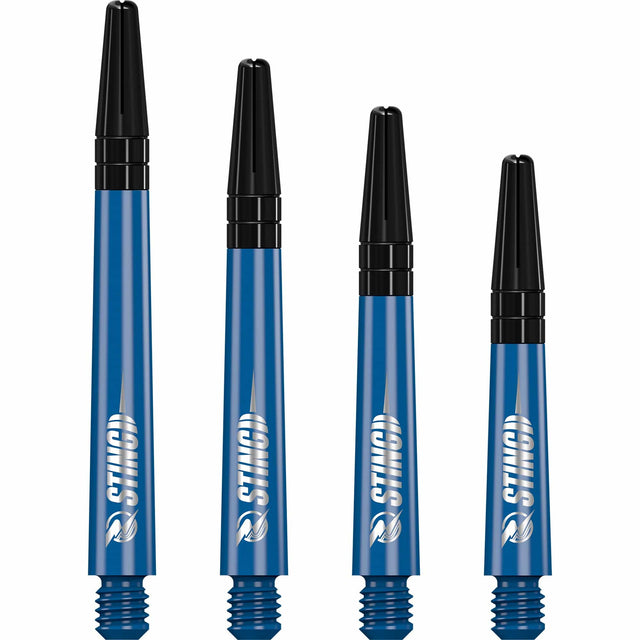 Ruthless Sting Dart Shafts - Polycarbonate - Solid Blue - Black Top