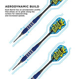 Viper Comix Darts - Soft Tip - Coated Alloy - Cut Grooves - inc Extras - Blue 18g