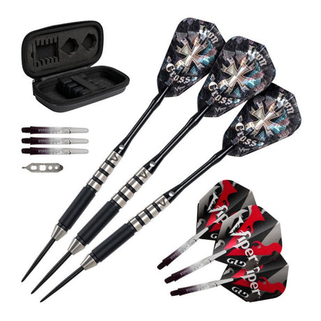 Viper Desperado Darts - Steel Tip - 80% - inc Extras - D1 - Micro Grip - Black 24g