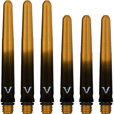 Viper Viperlock Aluminium Dart Shafts - inc O-Rings and Locking Pin - Black & Gold