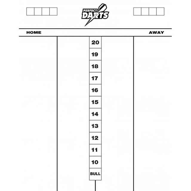 *Perfect Darts Whiteboard Flexi Scoreboard 501 & Cricket - Flexible Dry Wipe Acrylic - 45cm x 40cm