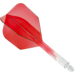 Condor AXE Gradient Dart Flights - Small - Clear Red Medium