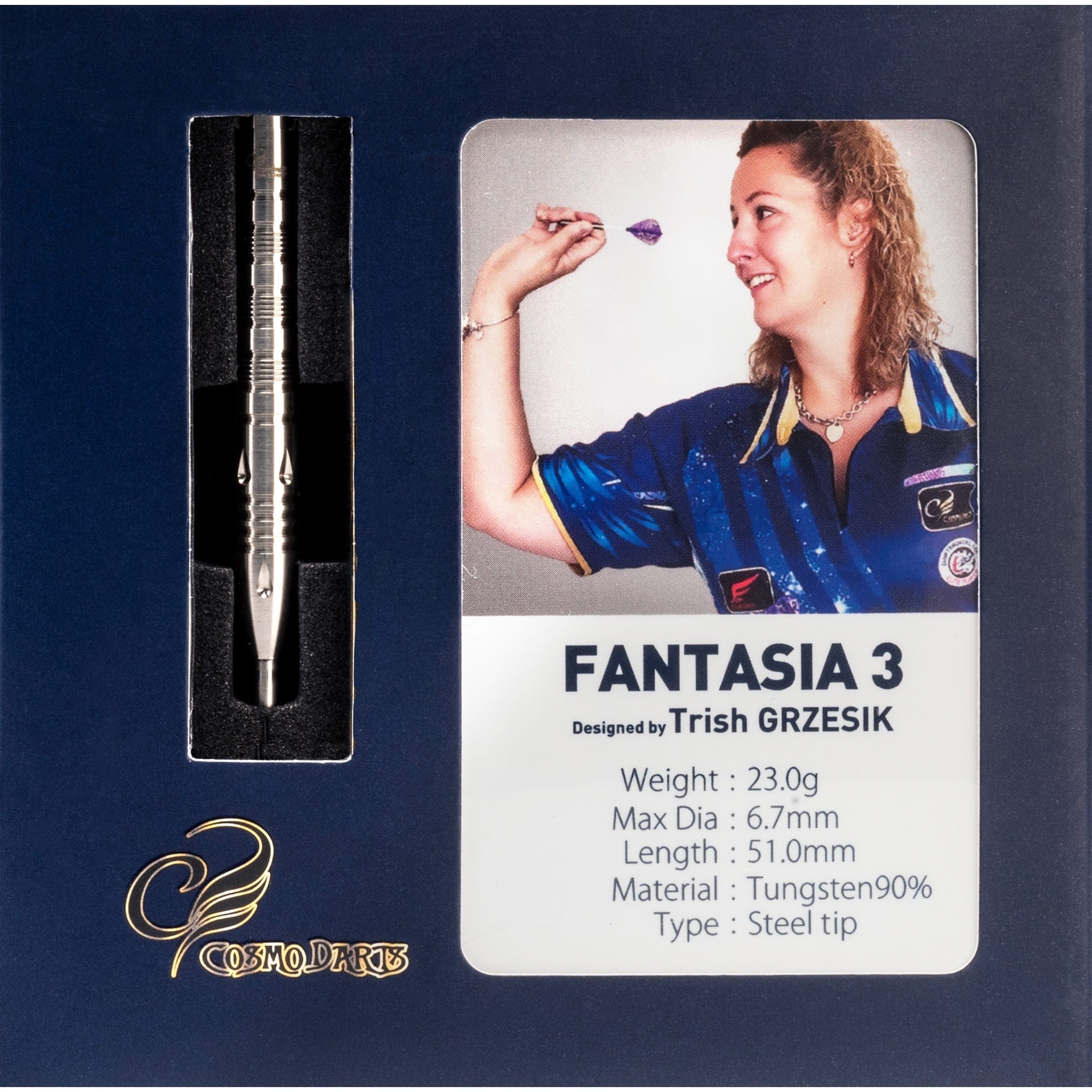 Cosmo Darts - Steel Tip Tungsten - Trish Grzesik - Fantasia 3 - 23g