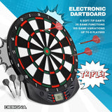 Designa Electronic Soft Tip Dartboard - with 6 darts - upto 8 players