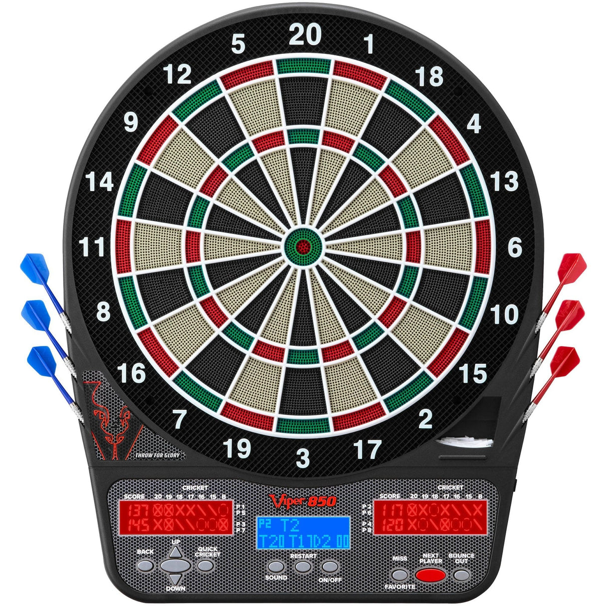 Viper 850 Electronic Dartboard - Ultra Thin Spider - Professional