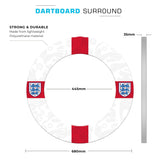 England Printed Dartboard & Printed Surround - St George