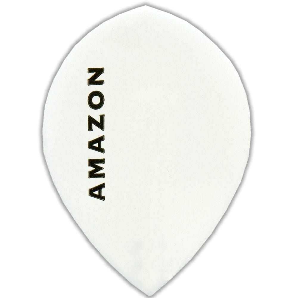 Amazon Dart Flights - Pear Shape - 100 Micron White