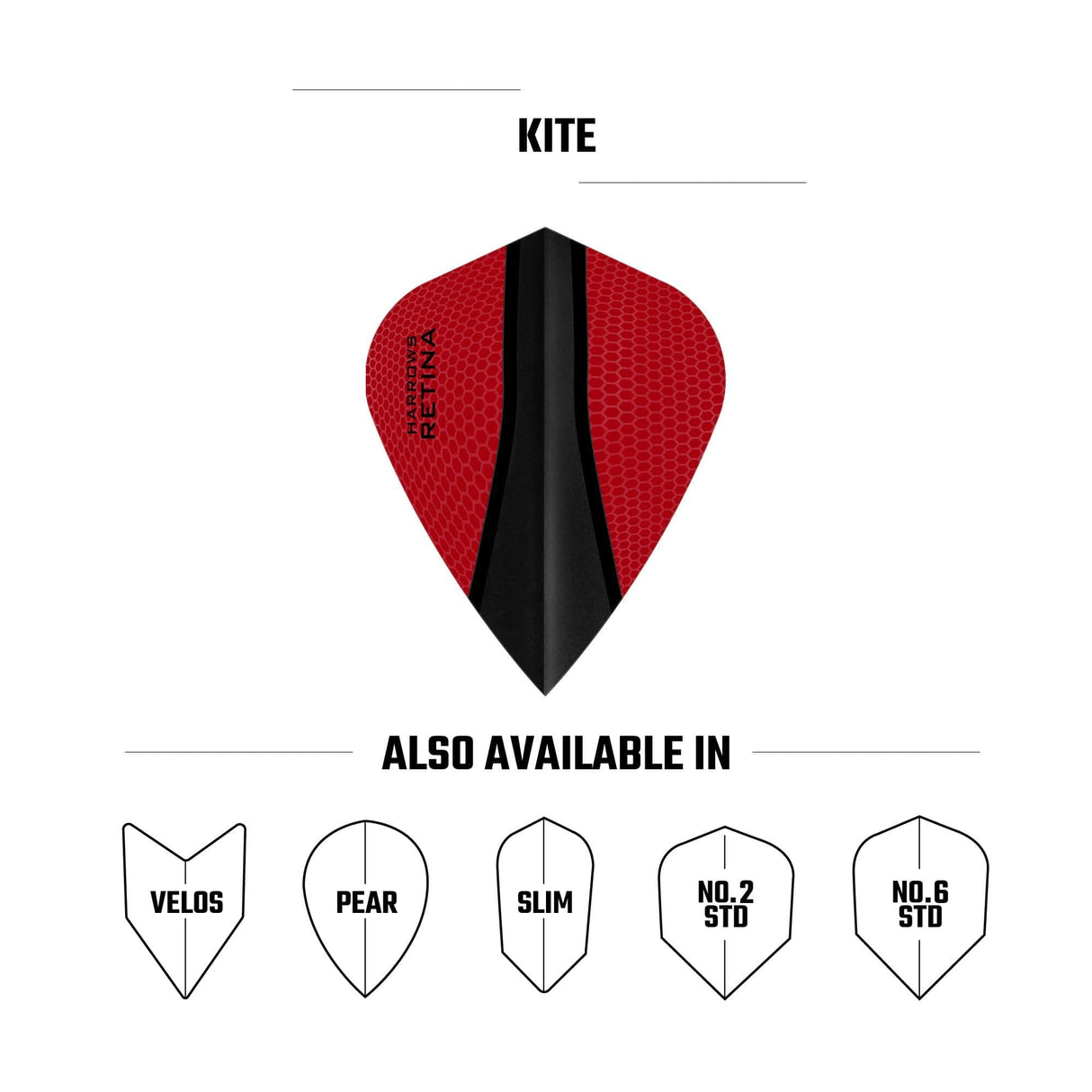 Harrows Retina-X Dart Flights - Kite