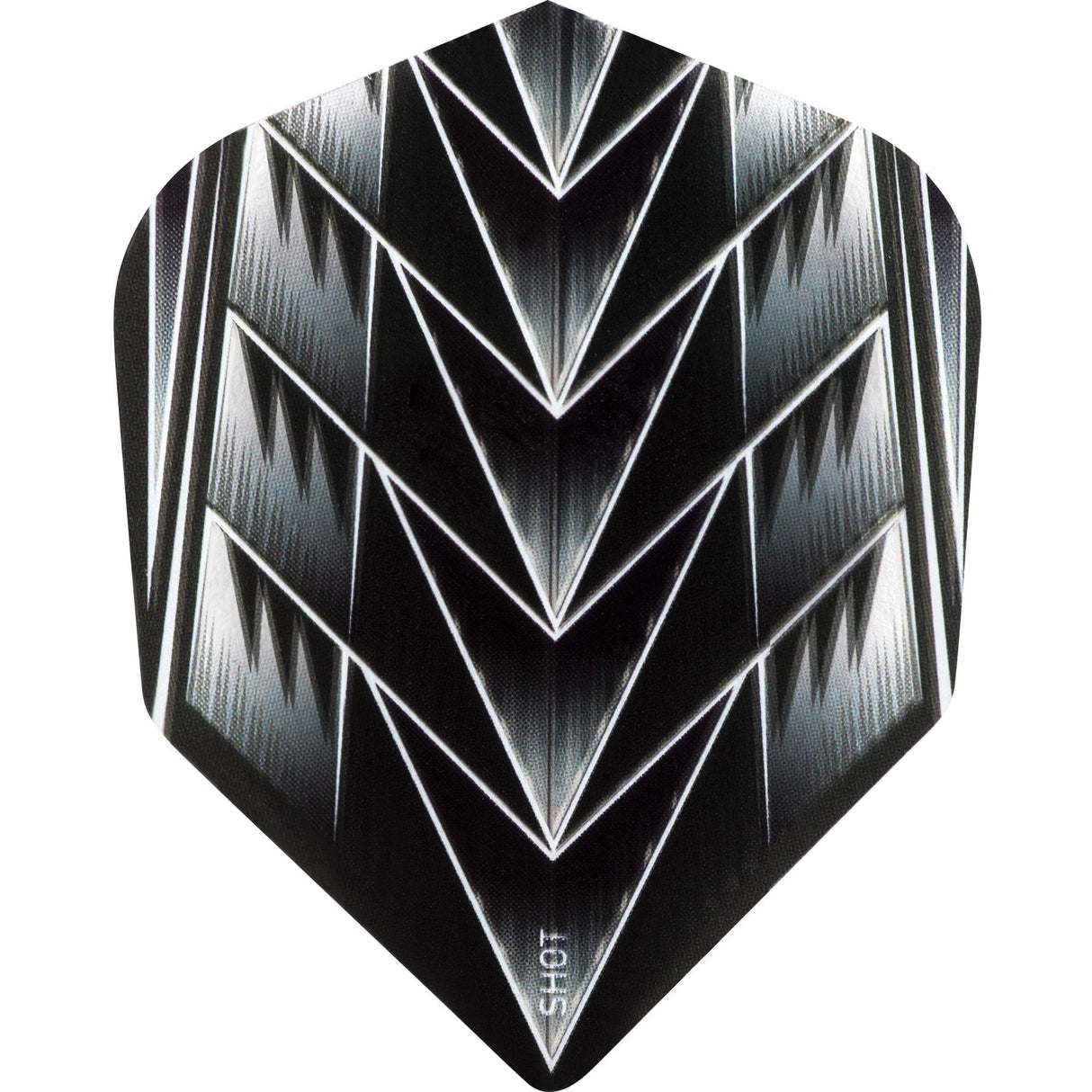 Shot Tribal Weapon Dart Flights - Transparent - Std No6 - Black