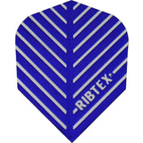 Ribtex Dart Flights - Standard Shape - Stripes Blue Silver