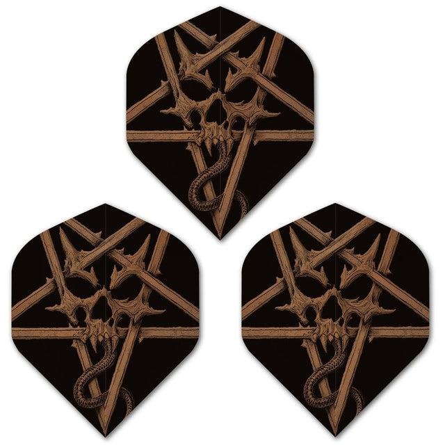 Alchemy Dart Flights - No2 - Std - Copper - Pentacle Skull