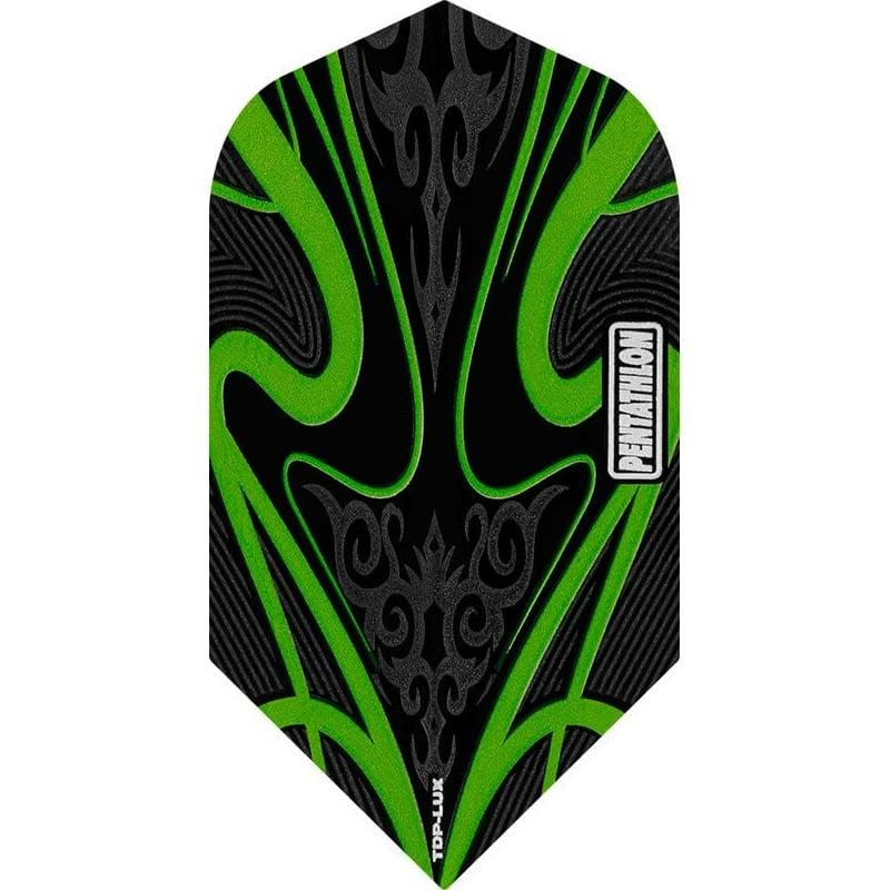 *Pentathlon TDP-Lux Dart Flights - Black Series - Slim Green