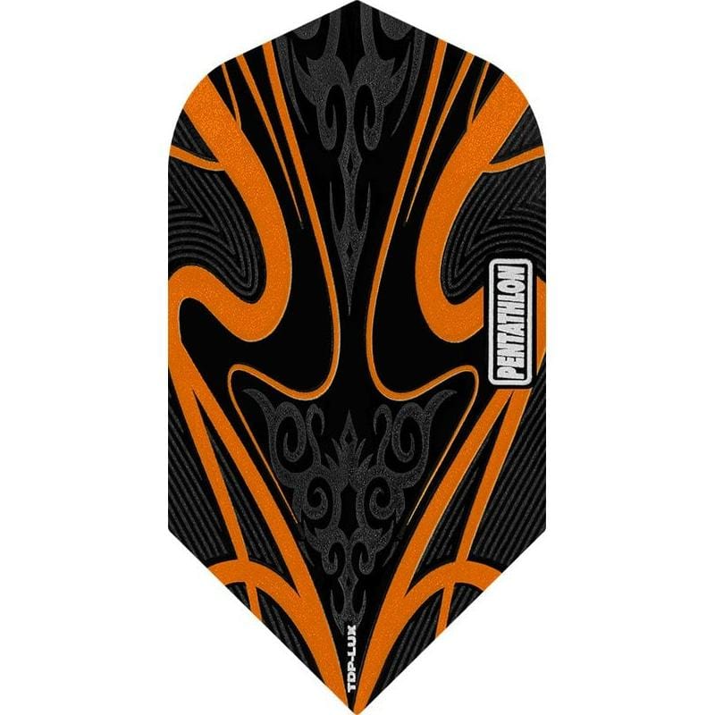 *Pentathlon TDP-Lux Dart Flights - Black Series - Slim Orange