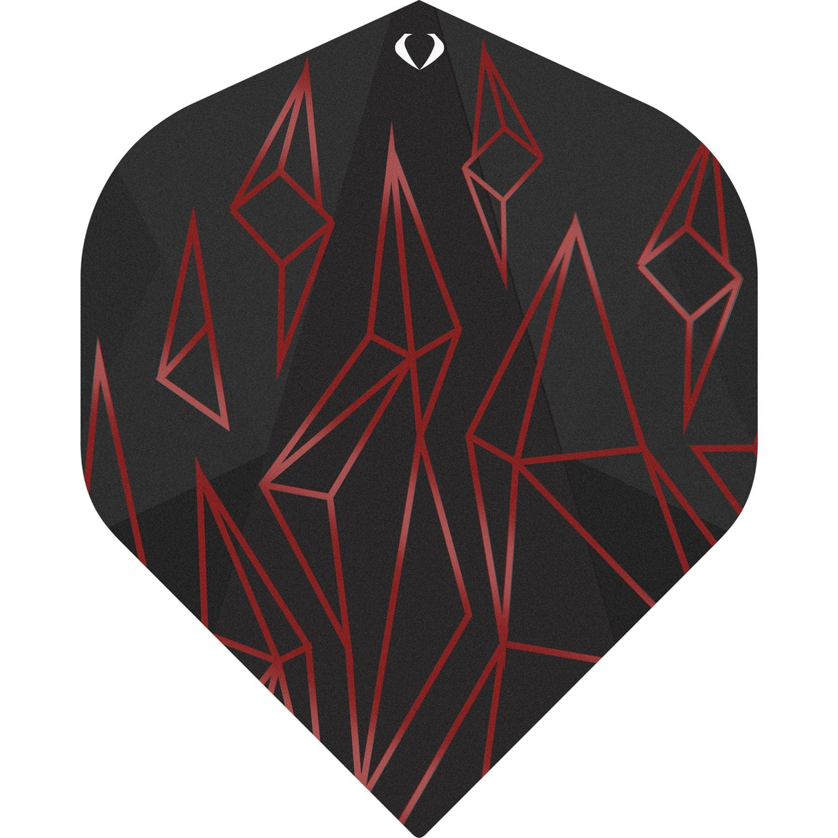 Darts Corner Astrofire Dart Flights - M4 - Extra Strong - No2 - Std - Black & Red