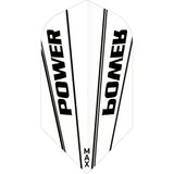 McCoy Power Max Dart Flights - 150 Micron - Slim - Solid Clear White