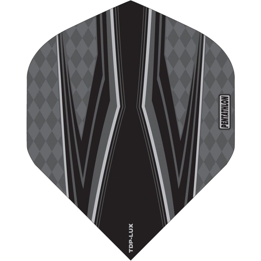 Pentathlon TDP-Lux Dart Flights - Vision Black Centre - No2 - Std Grey