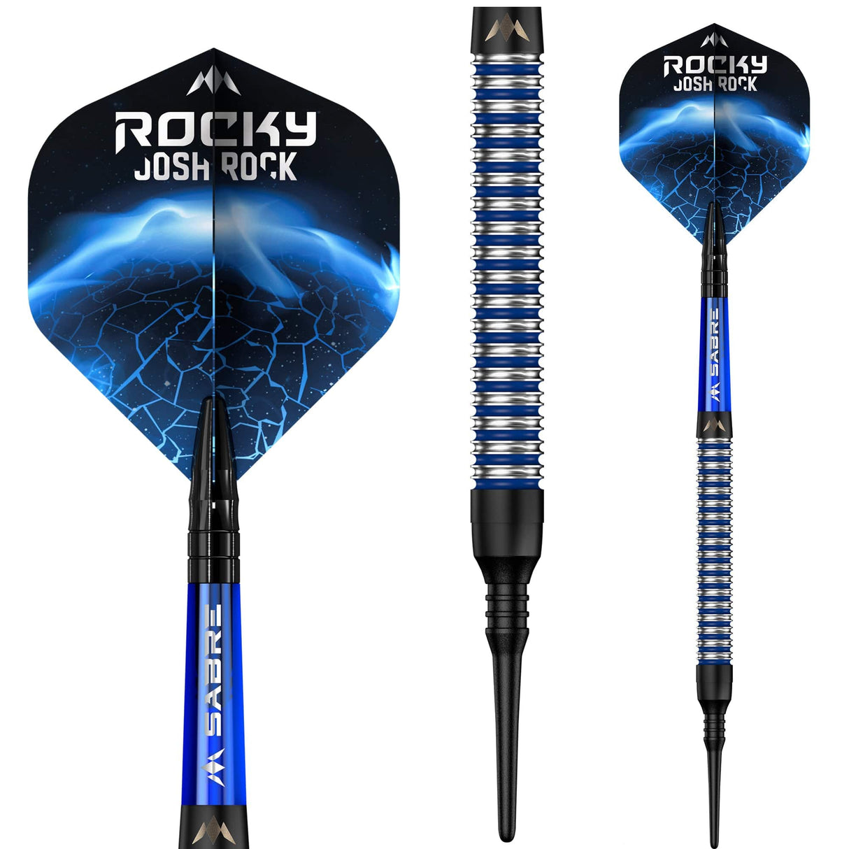 Mission Josh Rock Darts - Soft Tip - The Rock - Black & Blue - 18g 18g