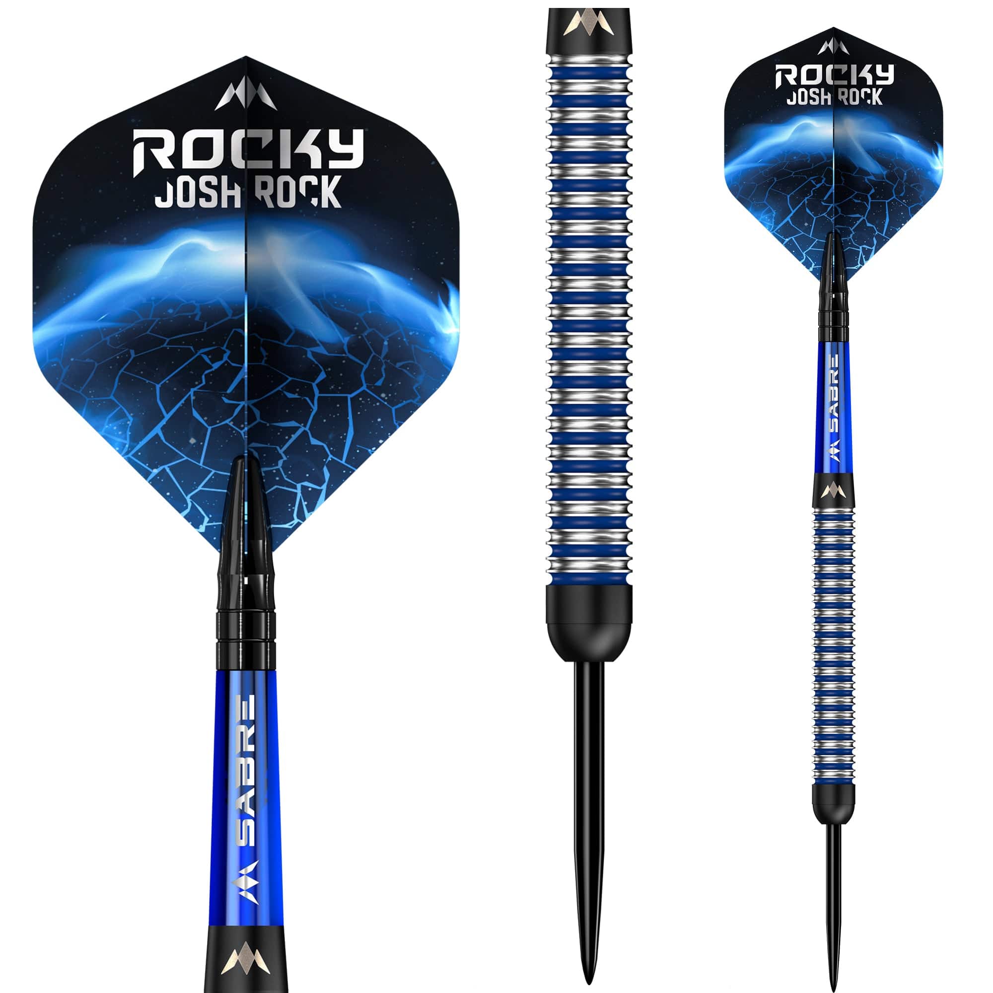 Mission Josh Rock Darts v1 - Steel Tip - 95% - Rocky - Black & Blue