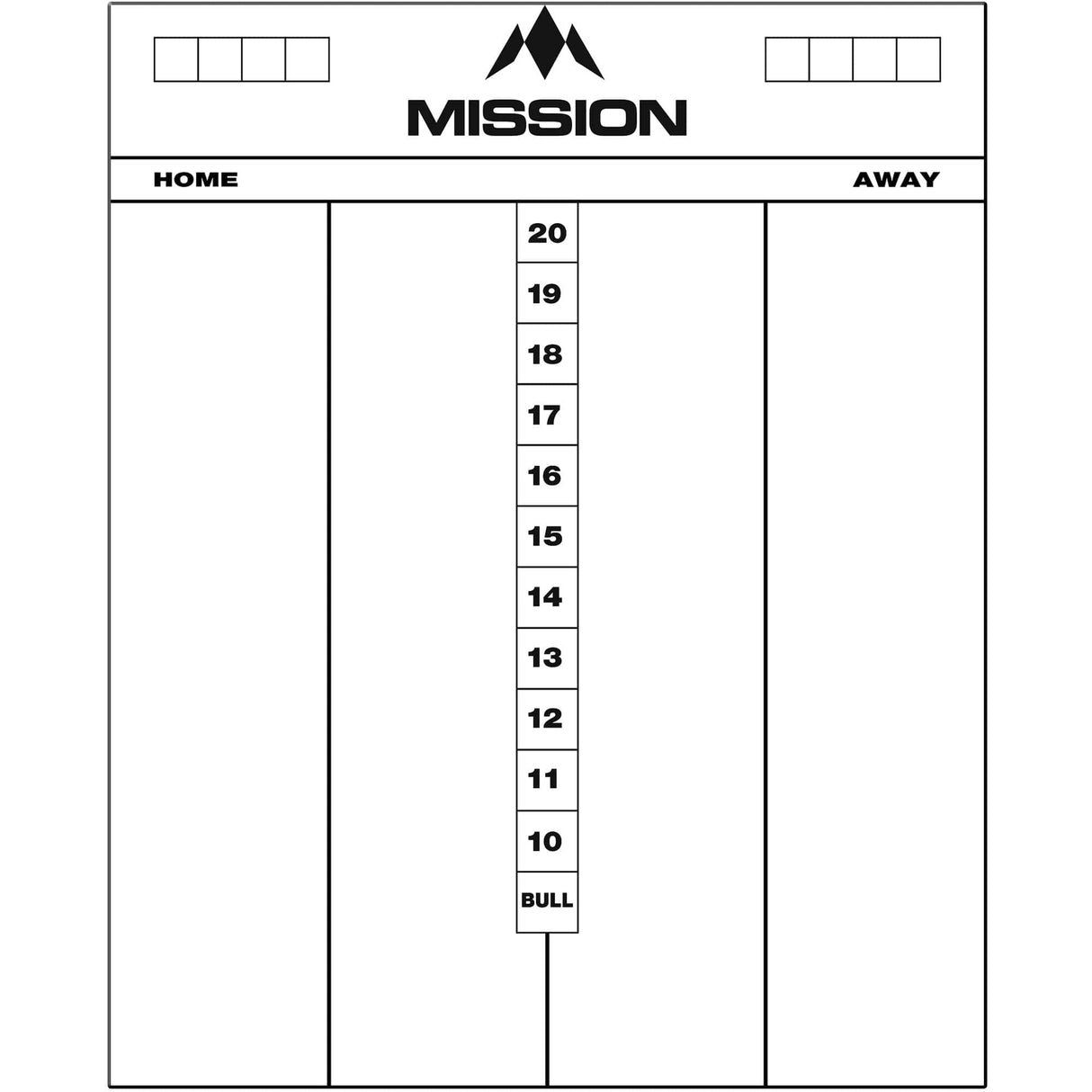 Mission Marker Boards - Drywipe Scoreboard - Whiteboard - Cricket