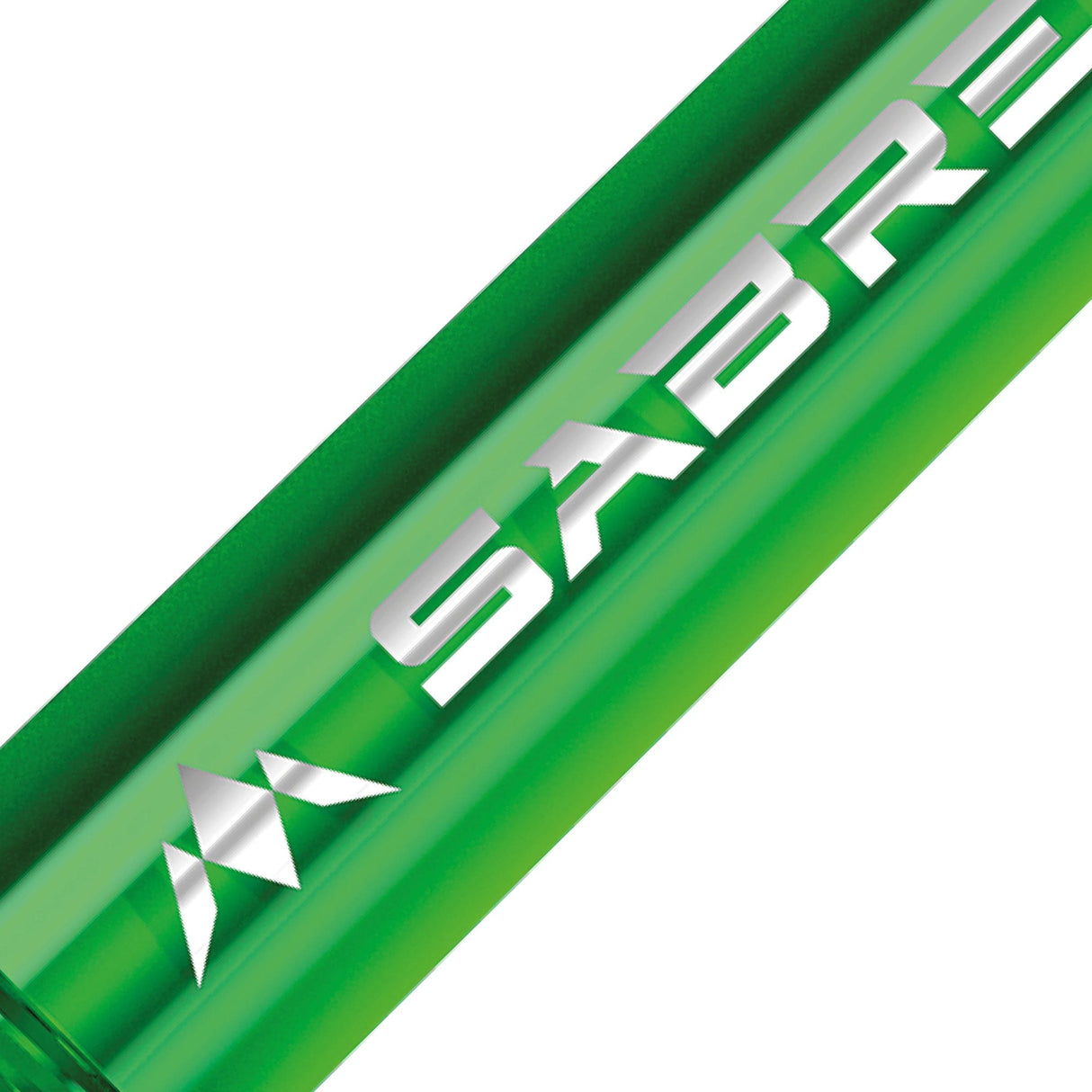 Mission Sabre Shafts - Polycarbonate Dart Stems - Green - Black Top