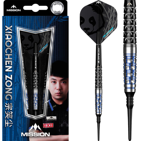 Mission Xiaochen Zong Darts - Soft Tip - Black & Blue 22g